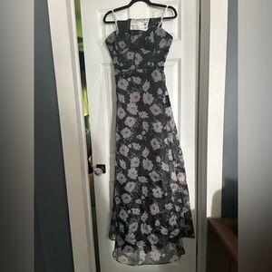 Lulu's Black Strapless Gown